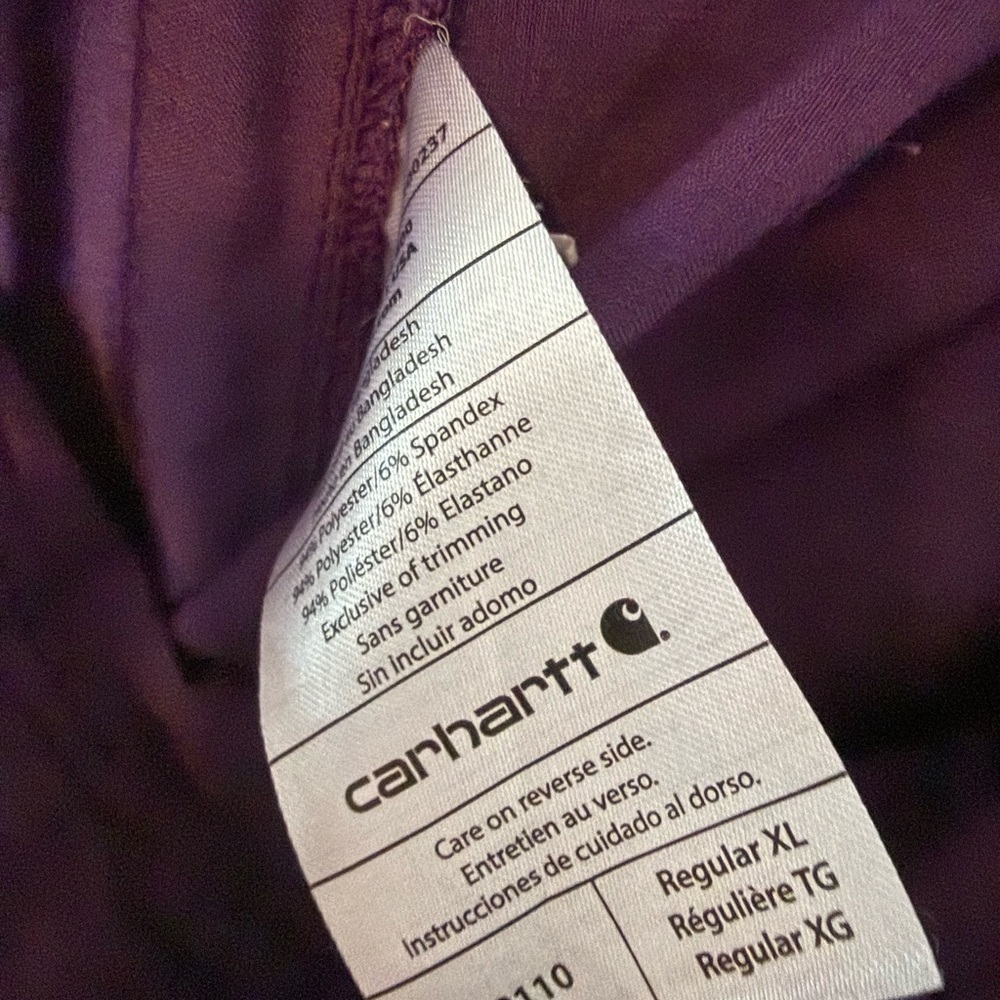 Carhartt Force Modern Fit Deep Purple Scrub Set - Picture 9 of 9